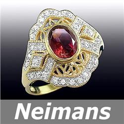 Vintage 3.25 ct Emerald & Diamond Ring 14kt Gold CERT