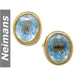 Vintage 2.25 ct Blue Topaz Ring 14k Gold USGL CERTIFIED