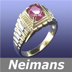 3.25 ct Pink Sapphire & Diamond Ring 14kt Gold