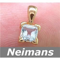 Gem Certified 3.50 ct Aquamarine & VS Diamond Ring 14K