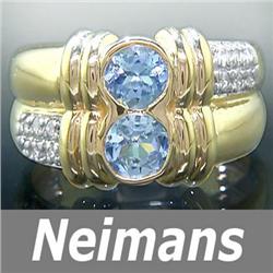 Vintage Certified 1.25 ct Tanzanite & Diamond Ring 14kt