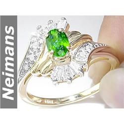 Certified Gem 3.25 ct Aquamarine & VS Diamond Ring 14kt