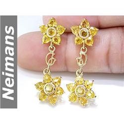 Certified .50 ct Yellow Sapphire Stud Earrings 14k Gold