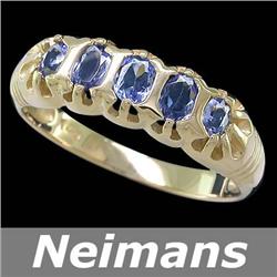 Vintage 3.25 ct Ceylon Sapphire & Diamond Earrings 14kt