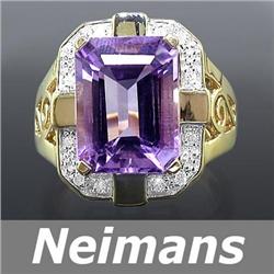 Vintage 2.25 ct Apatite & Diamond Ring 14kt Gold RARE