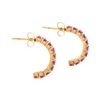 Image 2 : Plated 18KT Yellow Gold 1.85ctw Ruby Earrings