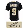 Image 1 : DREW BREES SIGNED BLACK CUSTOM FOOTBALL JERSEY (BECKETT)