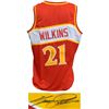 Image 1 : DOMINIQUE WILKINS SIGNED RED T/B CUSTOM BASKETBALL JERSEY