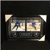 Image 1 : JOHN TAVARES & MITCH MARNER DUAL-SIGNED PUCK FRAME (FRAMEWORTH COA)