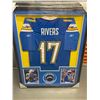 Image 1 : PHILIP RIVERS SIGNED LOS ANGELES CHARGERS FRAMED JERSEY (BECKETT COA)