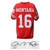 Image 1 : JOE MONTANA SIGNED RED T/B CUSTOM FOOTBALL JERSEY