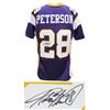 Image 1 : ADRIAN PETERSON SIGNED PURPLE CUSTOM FOOTBALL JERSEY