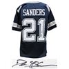 Image 1 : DEION SANDERS SIGNED NAVY CUSTOM JERSEY