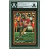 Image 1 : 49ers Joe Montana Signed 2000 Topps Hall Of Fame Class #HOF1 Card BAS Slabbed