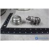 Image 2 : Metal Items - Bear, Pan, Trinket Boxes