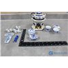 Image 1 : Hand Painted Blue Ceramic Decor