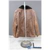 Image 3 : **Guess Brown Genuine Leather Jacket - Sz L