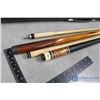 Image 2 : Pool Cue Case w/(2) 2-Pc Cues