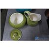 Image 2 : Ceramic Tea Pot w/Strainer & Sugar/Creamer Set