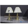 Image 1 : **(2) Brass Table Lamps - BID PRICE x2