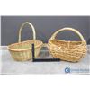 Image 2 : (2) Wicker Basket