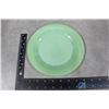 Image 4 : Embossed Green Glass Tray & Green Milk Glass Plate & Bowl
