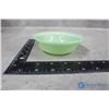 Image 6 : Embossed Green Glass Tray & Green Milk Glass Plate & Bowl