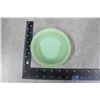 Image 7 : Embossed Green Glass Tray & Green Milk Glass Plate & Bowl