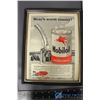 Image 2 : (3) Mobiloil Framed Advertisment