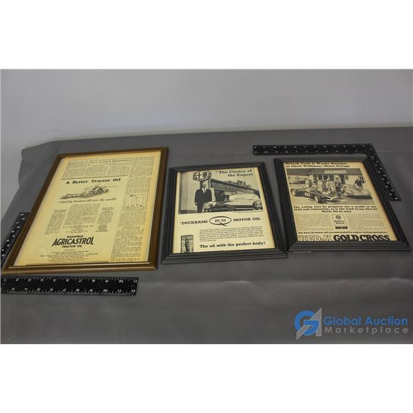 (3) Framed Advertisements