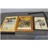Image 1 : (3) Framed Motorcycle Advertisements