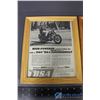 Image 2 : (3) Framed Motorcycle Advertisements