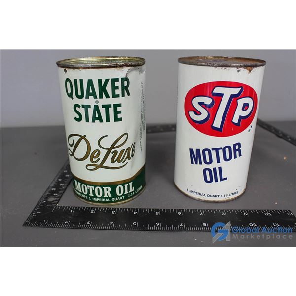 Quaker State & STP Motor Oil Cans