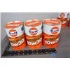 Image 10 : (11) Gulf Motor Oil Cans