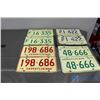 Image 1 : (4) Pairs of 1970's Saskatchewan License Plates