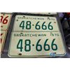Image 2 : (4) Pairs of 1970's Saskatchewan License Plates