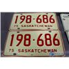 Image 3 : (4) Pairs of 1970's Saskatchewan License Plates