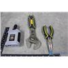 Image 1 : Mastercraft Wrench; Mastercraft Needlenose Pliers; Eliminator 120W Inverter Mobile Power Outlet