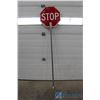 Image 1 : STOP/SLOW Metal Sign on Pole