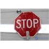 Image 2 : STOP/SLOW Metal Sign on Pole