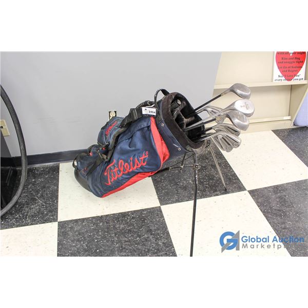 Men's 10 Piece Left Handed Golf Clubs w/Titleist Stand Golf Bag