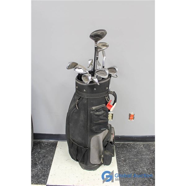Men's 11 Piece Left Handed Golf Clubs & Wilson Bag