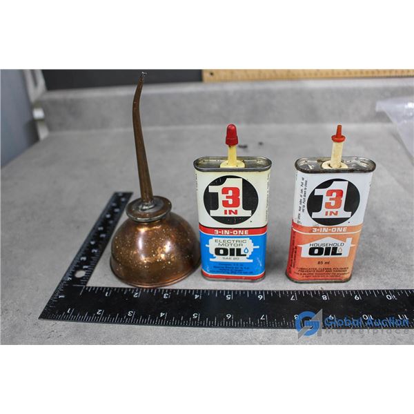 (2) 3-in-1 Oil Cans & Oiler