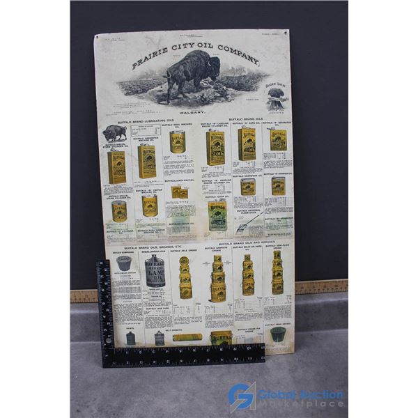 Prairie City Oil Company Calgary Buffalo Poster