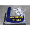 Image 1 : Michelin Tires Porcelain Single Sided Sign - Michelin Man