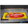 Image 1 : Sunbeam Bread Embossed Tin Single Sided Fantasy Sign - 42" x 14"