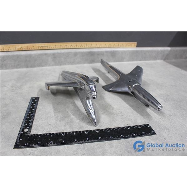 Vintage Hood Ornaments - (1) w/Face & Bomb Shaped