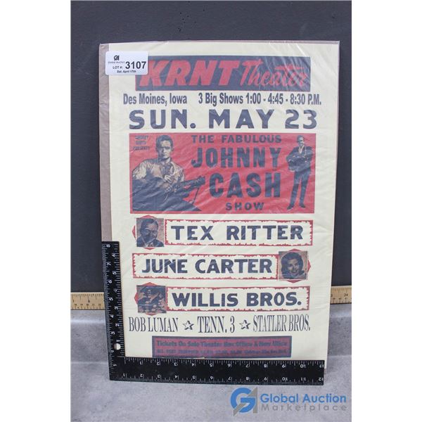 Johnny Cash Concert Poster