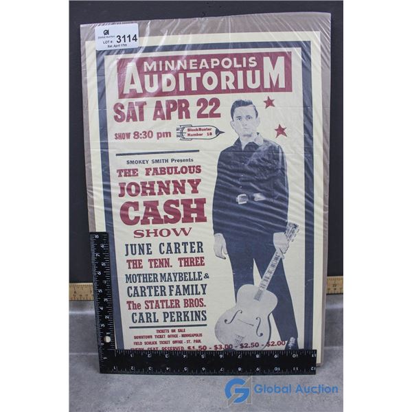 Johnny Cash Concert Poster