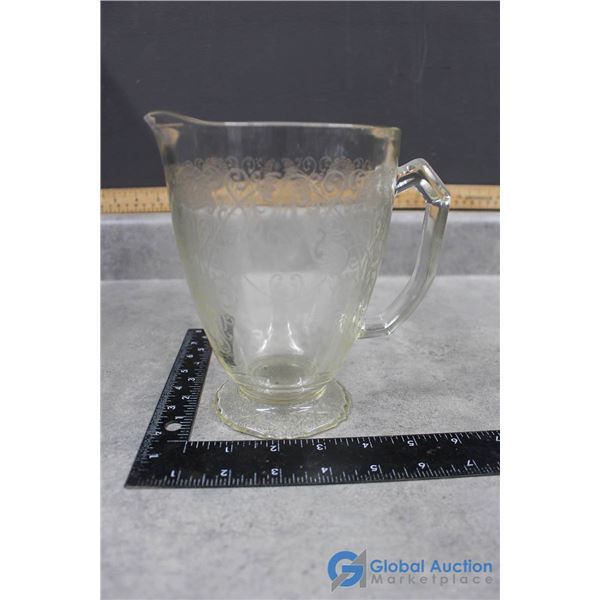 Vintage Clear Depression Glass Pitcher